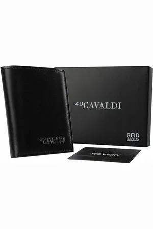 4U Cavaldi Portfel męski ze skóry naturalnej z systemem RFID