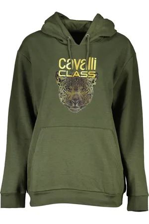 Roberto Cavalli BLUZA DAMSKA BEZ ZAMKA KLASY CAVALLI ZIELONA