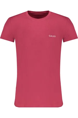 Gaudi CZERWONY T-SHIRT MĘSKI Z KRÓTKIM RĘKAWEM GAUDÌ