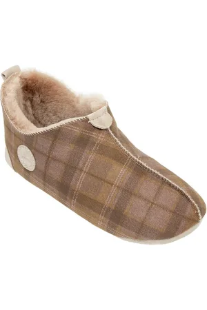 Vanuba Kapcie męskie OXFORD Tartan beżowe