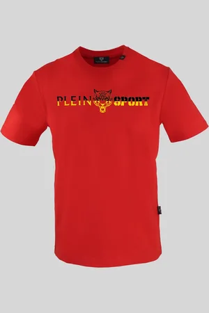 Philipp Plein Koszulka T-shirt marki model TIPS1110 kolor Czerwony. Odzież męska. Sezon: Wiosna/Lato