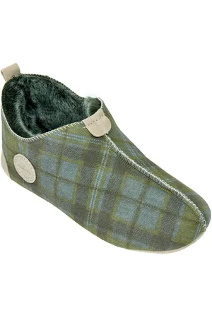 Vanuba Kapcie damskie OXFORD Tartan zielone