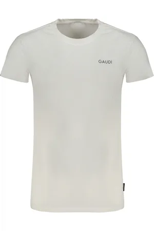 Gaudi BIAŁY T-SHIRT MĘSKI Z KRÓTKIM RĘKAWEM GAUDÌ