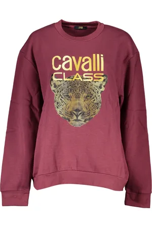 Roberto Cavalli BLUZA DAMSKA KLASY CAVALLI BEZ ZAMKA FIOLETOWA