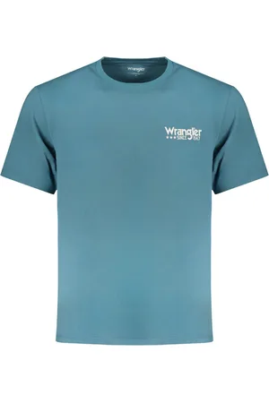 Wrangler NIEBIESKI T-SHIRT MĘSKI Z KRÓTKIM RĘKAWEM