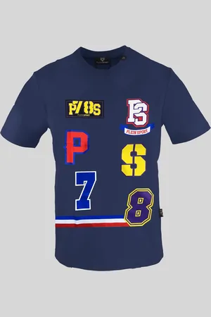 Philipp Plein Koszulka T-shirt marki model TIPS130IT kolor Niebieski. Odzież męska. Sezon: Wiosna/Lato