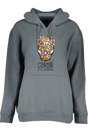 Roberto Cavalli SZARY BLUZA BEZ ZAMKA DAMSKA KLASY CAVALLI