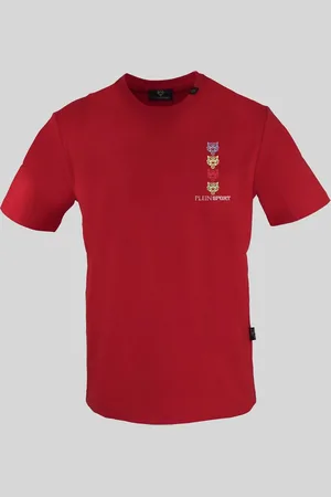 Philipp Plein Koszulka T-shirt marki model TIPS1135 kolor Czerwony. Odzież męska. Sezon: Wiosna/Lato