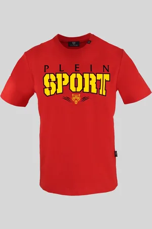 Philipp Plein Koszulka T-shirt marki model TIPS1103 kolor Czerwony. Odzież męska. Sezon: Wiosna/Lato