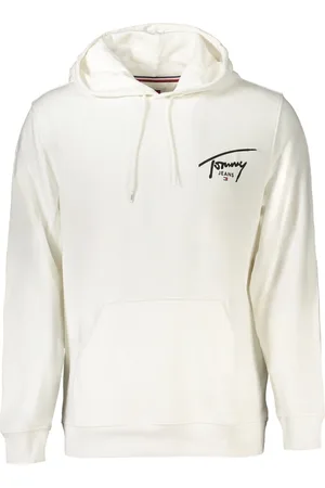 Tommy Hilfiger BIAŁA BLUZA MĘSKA BEZ ZAMKA