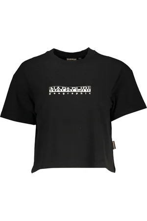 Napapijri T-SHIRT DAMSKI Z KRÓTKIM RĘKAWEM CZARNY