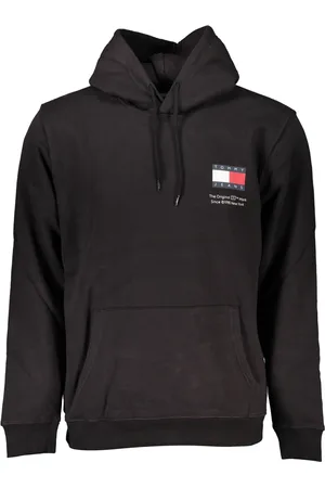 Tommy Hilfiger CZARNA BLUZA MĘSKA BEZ ZAMKA