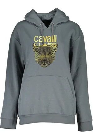 Roberto Cavalli SZARY BLUZA BEZ ZAMKA DAMSKA KLASY CAVALLI