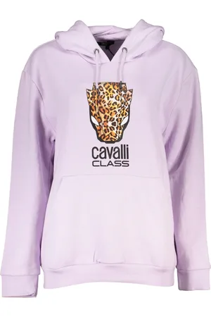 Roberto Cavalli BLUZA DAMSKA KLASY CAVALLI BEZ ZAMKA FIOLETOWA