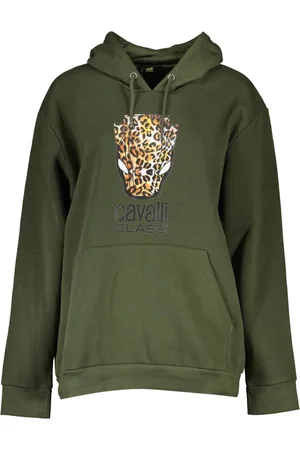 Roberto Cavalli BLUZA DAMSKA BEZ ZAMKA KLASY CAVALLI ZIELONA