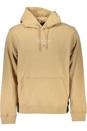 Tommy Hilfiger BEŻOWA BLUZA MĘSKA BEZ ZAMKA