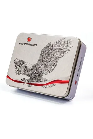 Peterson Skórzany męski portfel PTN 340PW-03 2-1-4 HUNTER