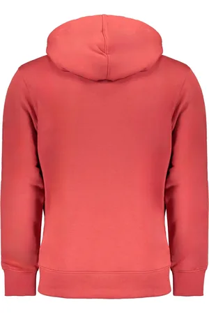 Calvin Klein CZERWONA BLUZA MĘSKA Z ZAMKIEM