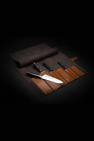 Solier Personalizowane skórzane etui na noże Solier SA44 vintage brown