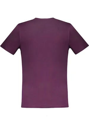 HARMONT&BLAINE T-SHIRT MĘSKI Z KRÓTKIM RĘKAWEM FIOLETOWY