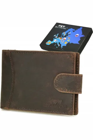 Beltimore Etui skórzane na dokumenty karty wizytownik RFiD brązowe C85