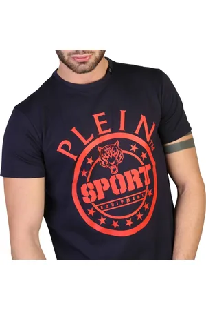 Philipp Plein Koszulka T-shirt marki model TIPS128TN kolor Niebieski. Odzież męska. Sezon: Wiosna/Lato