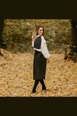 Beltimore Plecak skórzany saszetka nerka przez ramię crossbody uniseks modna torba dwukomorowa S09