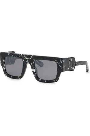Philipp Plein Okulary SPP092M50Z21G. Okulary przeciwsłoneczne, Kolor czarny. Mężczyzna.