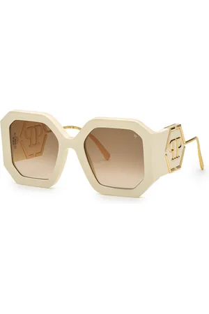 Philipp Plein Okulary SPP0675409ZQ. Okulary przeciwsłoneczne, Kolor biały. Kobieta.