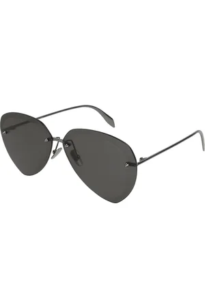 Alexander McQueen Okulary AM0120S-001. Okulary przeciwsłoneczne, Kolor szary. Mężczyzna.
