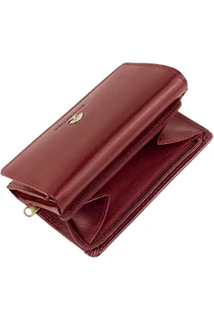 LUXURY Skórzana pojemna damska portmonetka z RFID