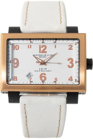 Montres De Luxe Zegarek 091691WH-GOLD. Kwarcowy, Kolor biały. Kobieta.