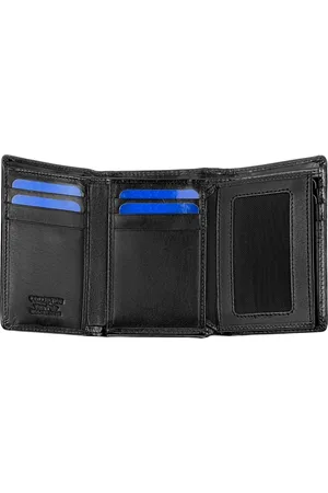 LUXURY Skórzana pojemna damska portmonetka z RFID