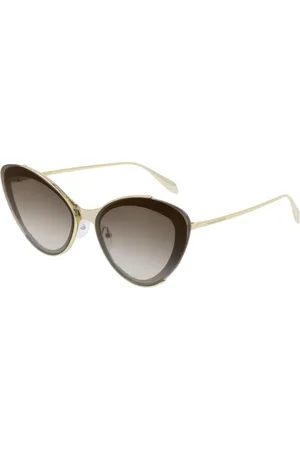 Alexander McQueen Okulary AM0251S-002. Okulary przeciwsłoneczne, Kolor złoty. Kobieta.