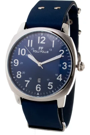 Folli Follie Zegarek WT14T001SDA. Kwarcowy, Kolor niebieski. Kobieta.