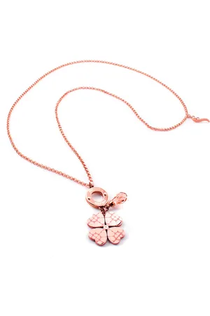 Folli Follie Biżuteria 3N14T087RS. Naszyjnik, Kolor różowy. Kobieta.
