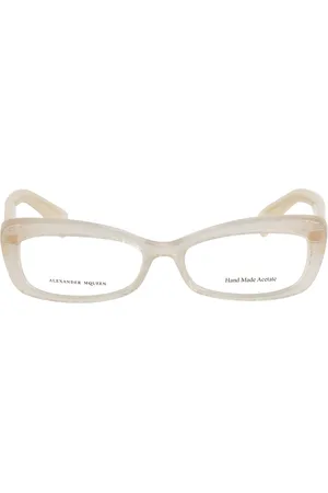 Alexander McQueen Okulary AMQ4203K6V. Okulary, Kolor żółty beżowy. Kobieta.