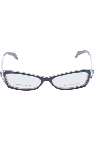 Alexander McQueen Okulary AMQ4163W0C. Okulary, Kolor biały niebieski pomarańczowy. Kobieta.