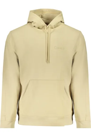 Calvin Klein BEŻOWA BLUZA MĘSKA BEZ ZAMKA