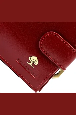 LUXURY Mały zgrabny Skórzany damski portfel z RFID