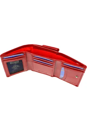 LUXURY Kompaktowy damski portfel skórzany z RFID