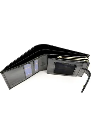 LUXURY Mały zgrabny Skórzany damski portfel z RFID