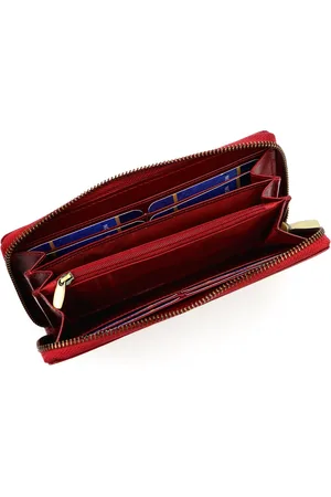 LUXURY Duży stylowy Skórzany damski portfel z RFID