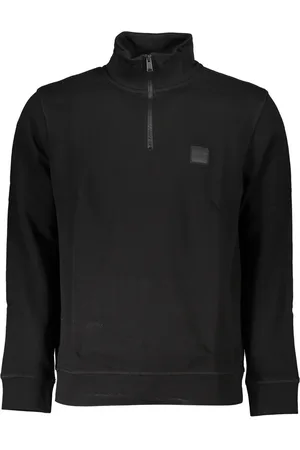 HUGO BOSS CZARNA BLUZA MĘSKA Z ZAMKIEM HUGO