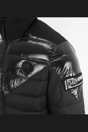 Philipp Plein Modna Męska pikowana puchowa kurtka