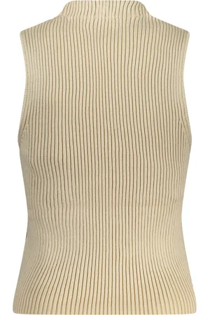Guess DAMSKI TANK TOP BEŻOWY