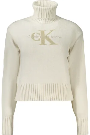 Calvin Klein SWETER DAMSKI BIAŁY