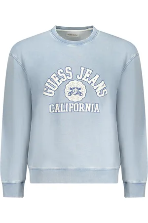 Guess BLUZA BEZ ZAMKA MĘSKA NIEBIESKA