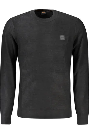 HUGO BOSS MĘSKI CZARNY SWETER