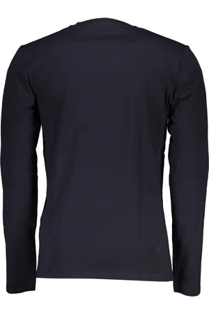 Guess NIEBIESKI T-SHIRT MĘSKI Z DŁUGIM RĘKAWEM